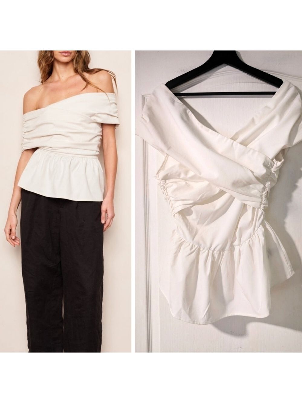 NWT dRA | Coraline Off-The-Shoulder Top In Ivory